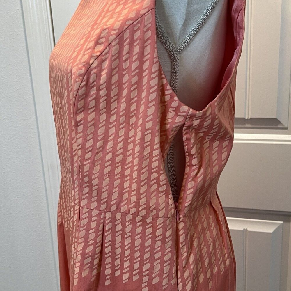 Isaac Mizrahi Live Sleeveless Women's Dress Orange Lined Midi Size 14 - Picture 5 of 14